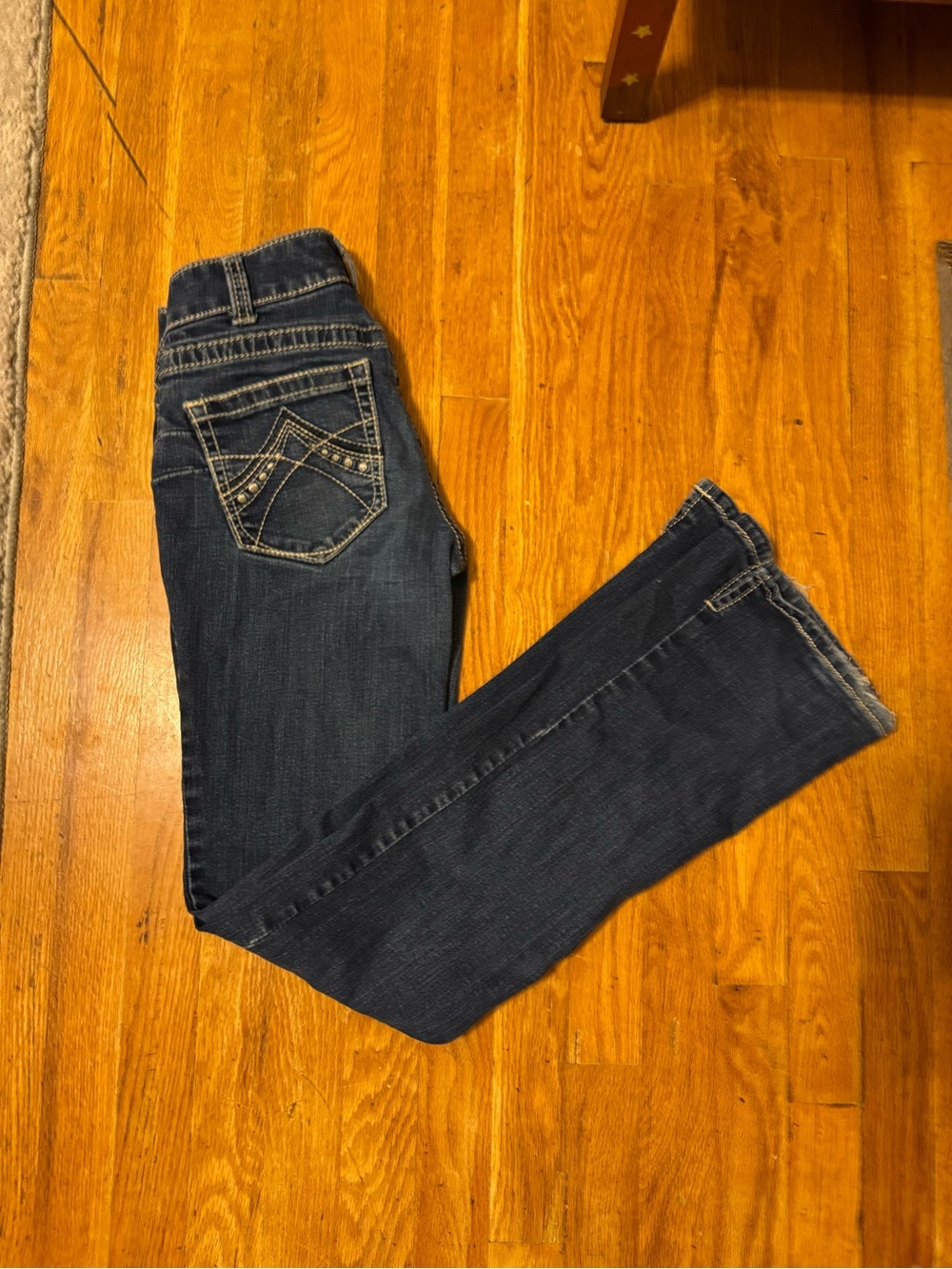 Ariat Bootcut Jeans in Dark Indigo with Embroidered Back Pockets